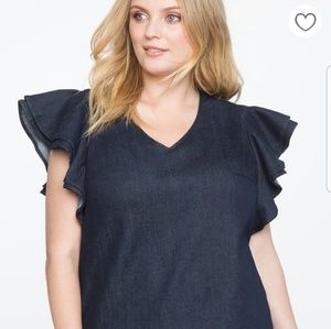 Flounce sleeve eloquii shirt